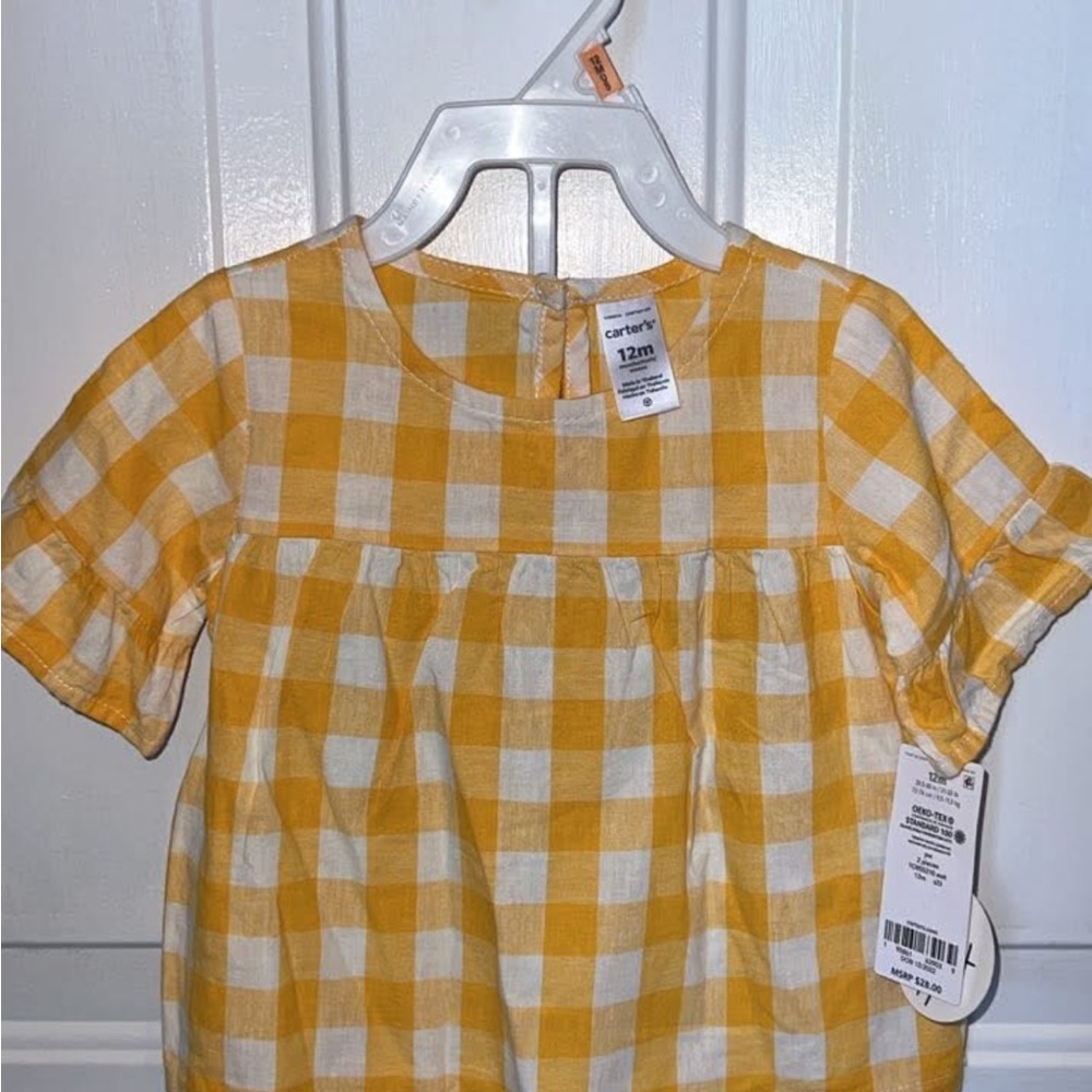 Carter's Yellow Plaid Shirt and Jeans